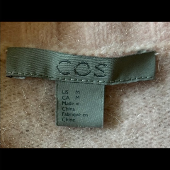 COS Soft Pink Crew Neck Wool Blend Sweater - Picture 2 of 10